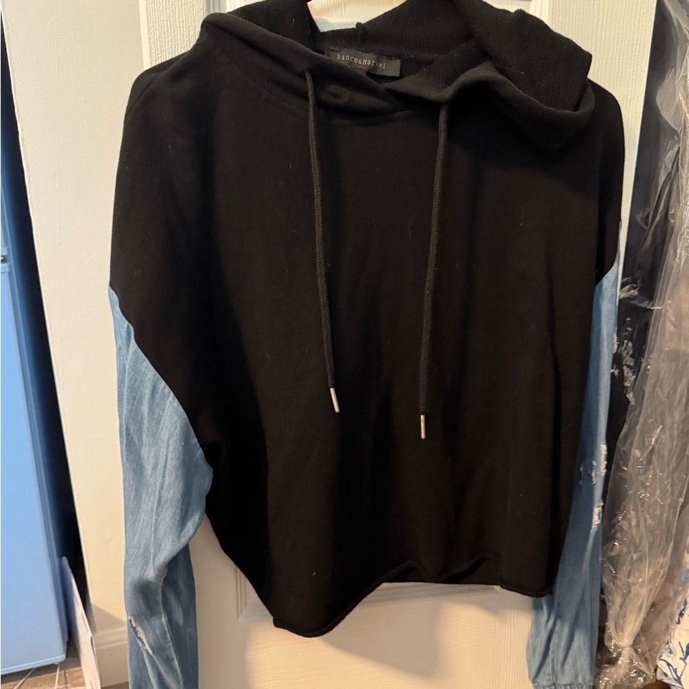 Vici Black and Blue Hoodie Sweater